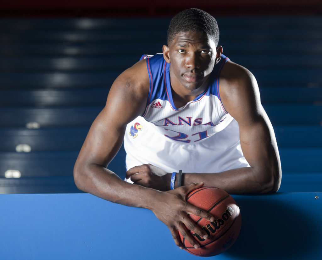 Joel Embiid sure to be center of attention in KU basketball game